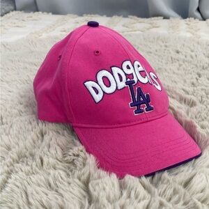 Pink Dodgers Kids Cap